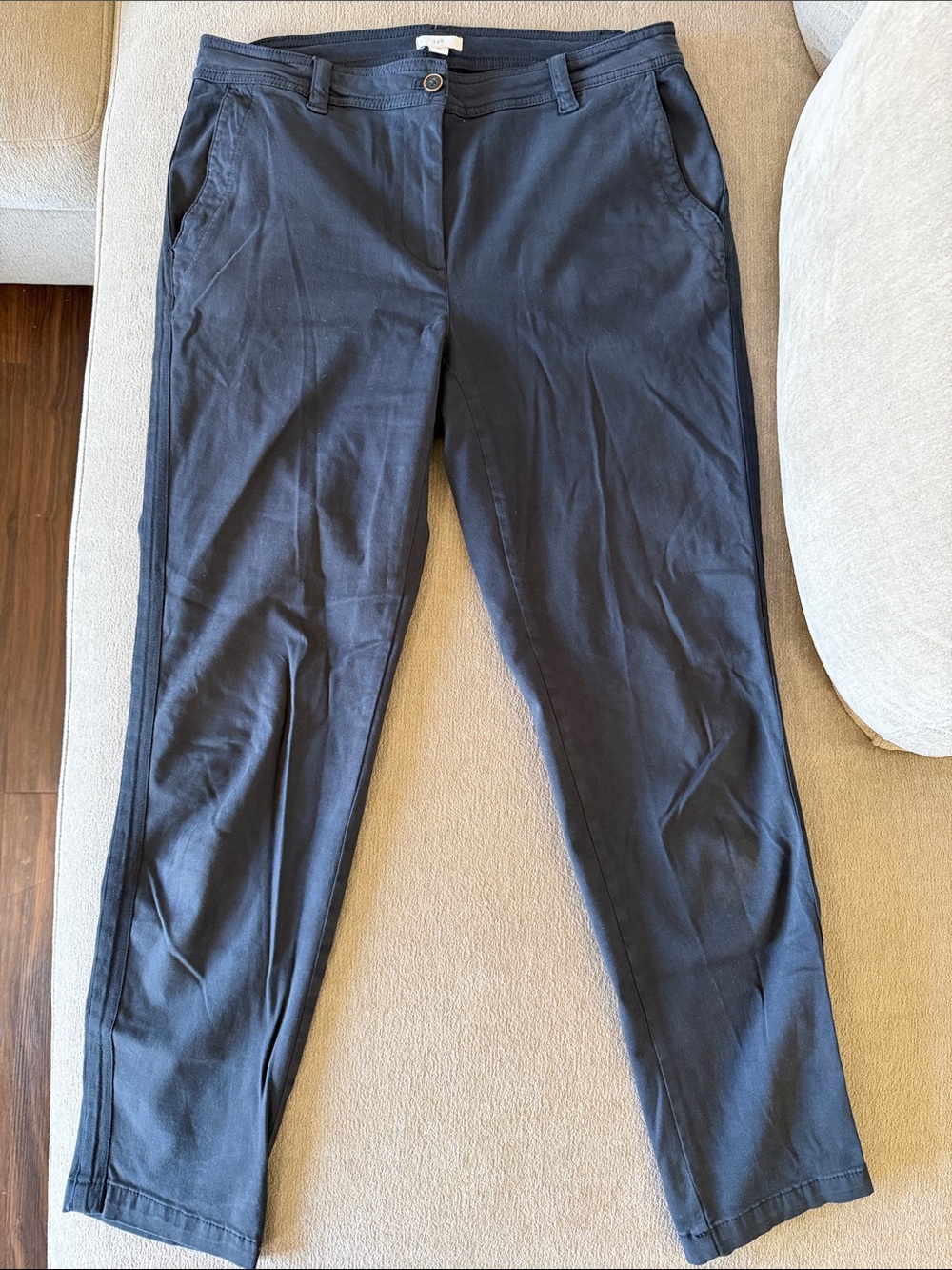 J. Jill Slim Navy Trousers with Tailored Waist